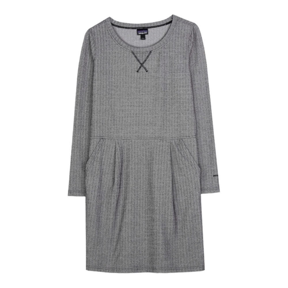 NWOT Patagonia Herringbone Active Dress in Gray White Size S Small New